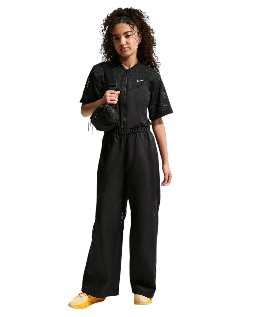 Nike Big Girls' Sportswear Woven Dance Jumpsuit - Black - BLACK